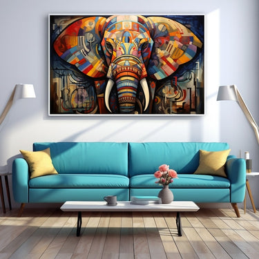 Abstract Elephant Canvas